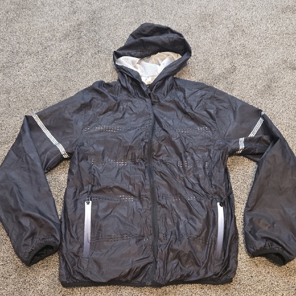 ZYIA Jackets & Blazers - Zyia Activ Women Black Hooded Jacket Sporty Athletic Sz L Full Zip